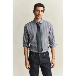 Langarmshirt mit Streifen Gant Reg Flannel Melange image-2