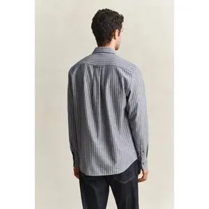 Langarmshirt mit Streifen Gant Reg Flannel Melange image-3
