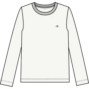 Women's Long Sleeve Regular T-Shirt Gant Shield image-5