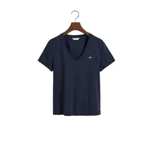 Women's V-neck T-shirt Gant Shield image-0