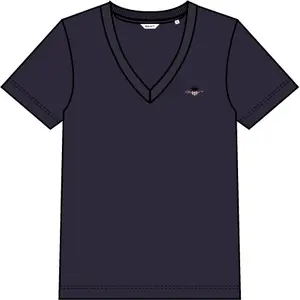 Women's V-neck T-shirt Gant Shield image-5