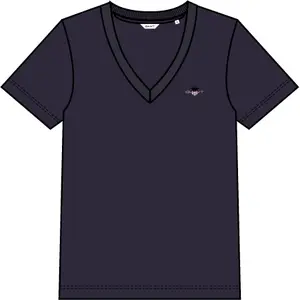 Women's V-neck T-shirt Gant Shield image-6