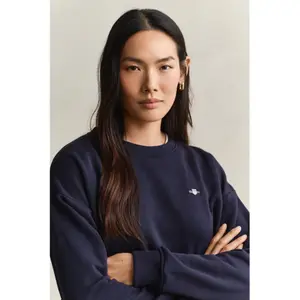 Women's round neck sweater Gant Shield image-2