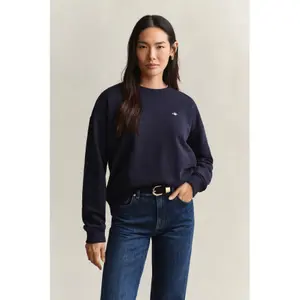 Women's round neck sweater Gant Shield image-5