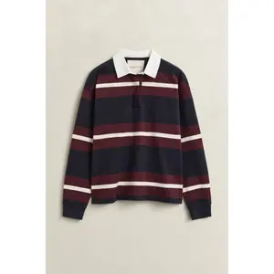 Women's Long Sleeve Striped Polo Gant image-1