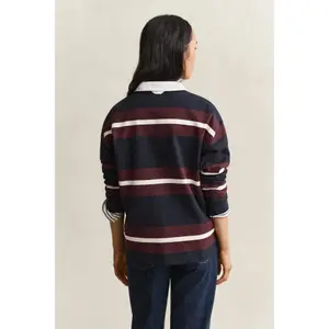 Women's Long Sleeve Striped Polo Gant image-3