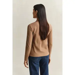 Women's long-sleeved polo shirt Gant Argyle image-3