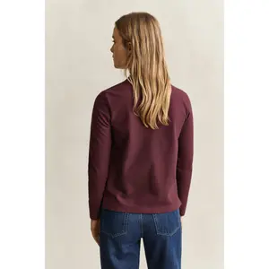Women's long-sleeved polo shirt Gant Argyle image-3