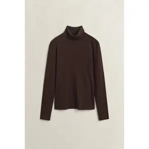 Women's Ribbed Knit Roll Neck Jumper Gant image-1
