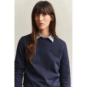Regular Fit Women's Jumper Gant Tonal Shield image-2