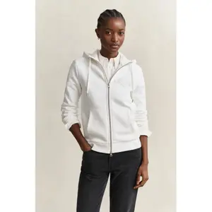 Regular Zip Hooded Sweatshirt for Women Gant Tonal Shield image-4