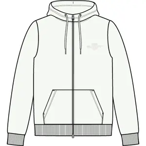 Regular Zip Hooded Sweatshirt for Women Gant Tonal Shield image-6