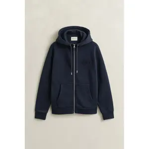 Regular Zip Hooded Sweatshirt for Women Gant Tonal Shield image-1