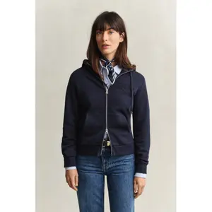 Regular Zip Hooded Sweatshirt for Women Gant Tonal Shield image-4