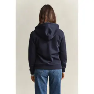 Regular Zip Hooded Sweatshirt for Women Gant Tonal Shield image-5