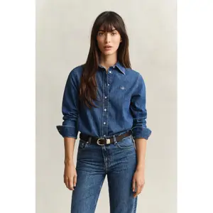 Regular Fit Denim Shirt Women Gant image-6