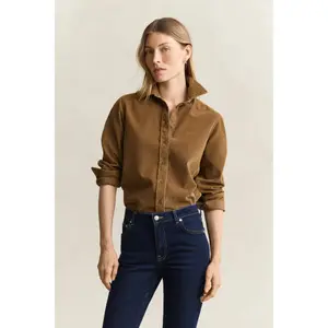 Women's Long Sleeve Velvet Shirt Gant image-2