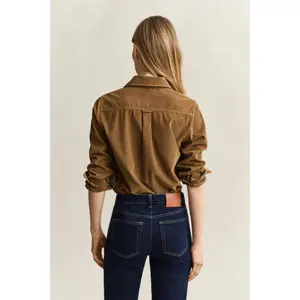 Women's Long Sleeve Velvet Shirt Gant image-3