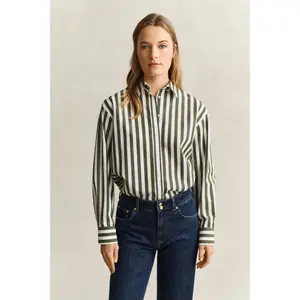 Striped Long Sleeve Poplin Shirt Women Gant Classic image-2