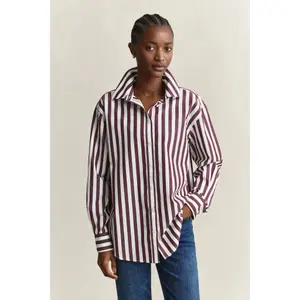 Striped Long Sleeve Poplin Shirt Women Gant Classic image-2