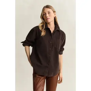 Women's Long Sleeve Velvet Shirt Gant image-2