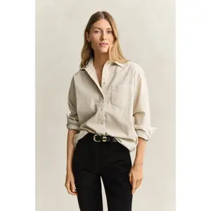 Women's Long Sleeve Velvet Shirt Gant image-2