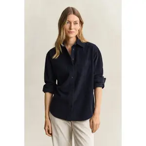Women's Long Sleeve Velvet Shirt Gant image-2