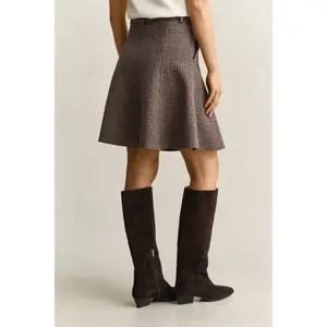 Women's Houndstooth Flare Skirt Gant image-2