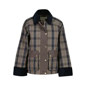 Checked Waxed Jacket for Women Gant image-0