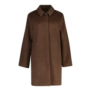 Women's Checked Pattern Wool Blend Coat Gant image-0