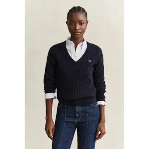 Pull col V femme Gant Classic image-4