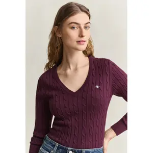 Women's V-neck sweater Gant Classic image-2