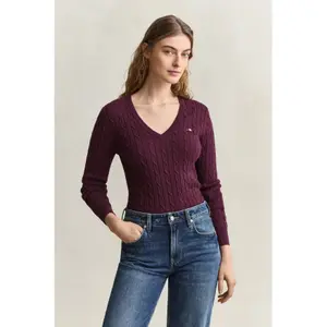 Women's V-neck sweater Gant Classic image-4