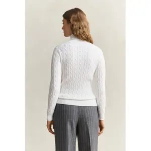 Women's Stretch Cotton Knit Turtle Neck Sweater Gant image-4