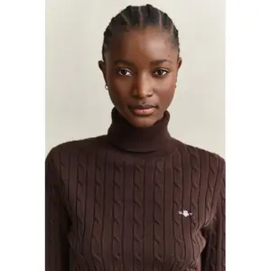 Women's Stretch Cotton Knit Turtle Neck Sweater Gant image-2