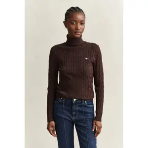 Women's Stretch Cotton Knit Turtle Neck Sweater Gant image-4
