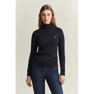 Women's Stretch Cotton Knit Turtle Neck Sweater Gant image-3