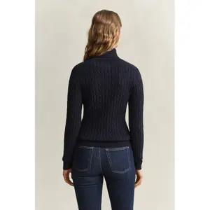 Women's Stretch Cotton Knit Turtle Neck Sweater Gant image-4