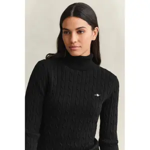 Women's Stretch Cotton Knit Turtle Neck Sweater Gant image-2