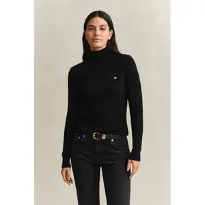 Women's Stretch Cotton Knit Turtle Neck Sweater Gant image-4