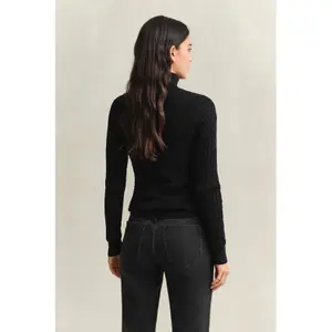 Women's Stretch Cotton Knit Turtle Neck Sweater Gant image-5