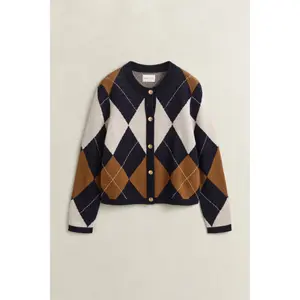 Women's Diamond Pattern Cardigan Gant image-1