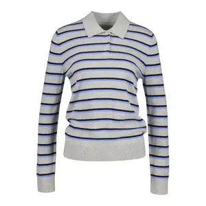 Women's Fine Knit Striped Polo Gant image-0