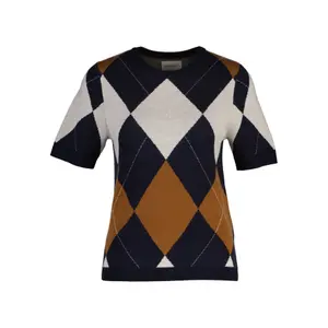 Women's wool crew neck jumper Gant Argyle image-0
