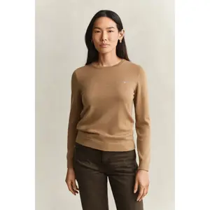 Wool and Cotton Round Neck Jumper for Women Gant image-2