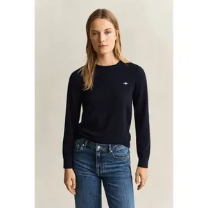 Wool and Cotton Round Neck Jumper for Women Gant image-2