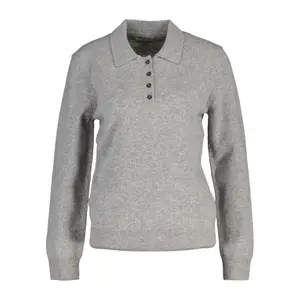 Women's Long Sleeve Lambswool Polo Gant Rugger image-0