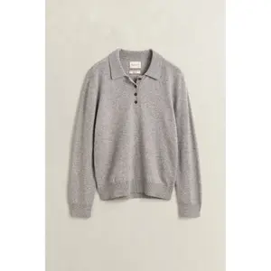 Women's Long Sleeve Lambswool Polo Gant Rugger image-1