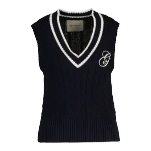 Women's sleeveless sweater Gant Contrast image-0