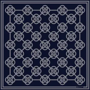 Silk Monogram Print Scarf for Women Gant image-1